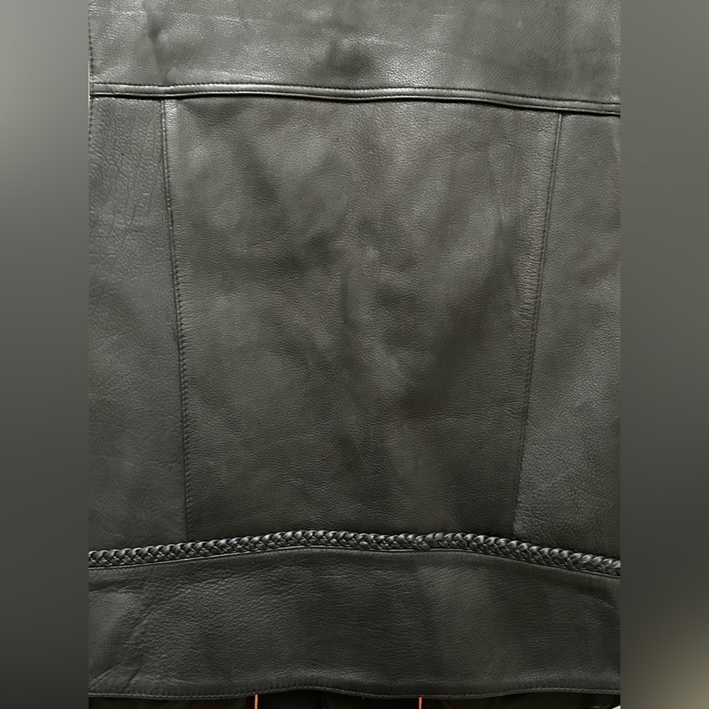 First Classics Black Leather Motorcycle Vest – XL - Picture 15 of 16